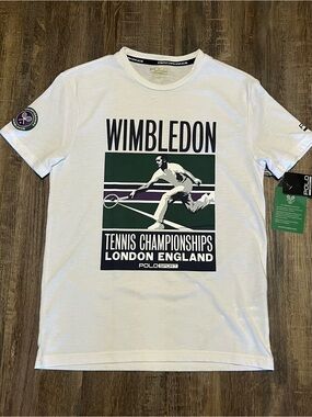 Polo by Ralph Lauren White Wimbledon Tennis Graphic Tee